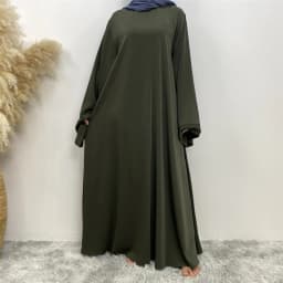 New Muslim Fashion Abaya Women's Dress Sold in Dubai in the Middle East Arab Net Color Islamic Dress Robe Lace Long Dress