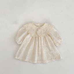 2026 Autumn Princess Infant Baby Girl Bodysuit Sisters Dress Flower Embroidery Dress For Infant Sibling Girls Toddler Outfit