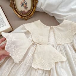 2026 Autumn Princess Infant Baby Girl Bodysuit Sisters Dress Flower Embroidery Dress For Infant Sibling Girls Toddler Outfit