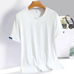 Summer ice silk short sleeved T-shirt for men and women, quick drying and breathable sports top, outdoor running duanT