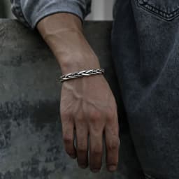 Hot korean fashion 925 Sterling Silver Twisted Woven Bracelet man women Retro Original Handmade Opening bangle jewelry Gifts
