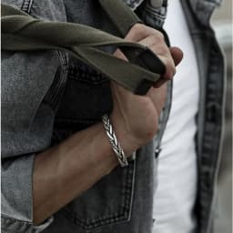 Hot korean fashion 925 Sterling Silver Twisted Woven Bracelet man women Retro Original Handmade Opening bangle jewelry Gifts