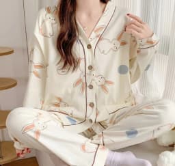 Monthly Clothing 2 Sets Of Spring And Summer Maternity Pajamas Breastfeeding Home Wear Cotton Breastfeeding Pajamas Clothing