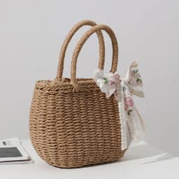 Simple Design Straw Handbags For Women Handmade Bohemian Style Beach Bag Summer Fashion Pack Bucket Bag Purse Totes
