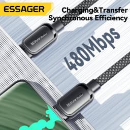 Essager 7A USB A To Type C Fast Charging Cable 100W Magnetic Suction Anti Winding Data Wire Cord For iPhone 15 Huawei Xiaomi