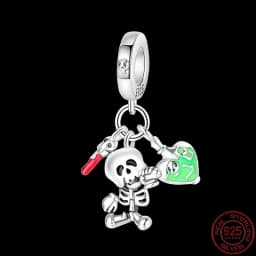 Hot Sale National Emblem Charms Beads Fit Original pand 3mm Bracelet Diy Women Pendant Jewelry charms plata de ley 925