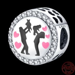Hot Sale National Emblem Charms Beads Fit Original pand 3mm Bracelet Diy Women Pendant Jewelry charms plata de ley 925