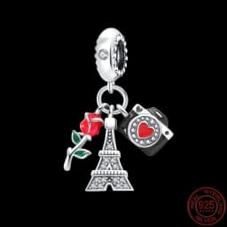 Hot Sale National Emblem Charms Beads Fit Original pand 3mm Bracelet Diy Women Pendant Jewelry charms plata de ley 925