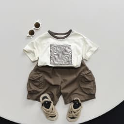 2024 Summer New Boys' Shorts Fashionable Workwear Capris 1-5 Year Old Korean Edition Pure Cotton Baby Casual Shorts