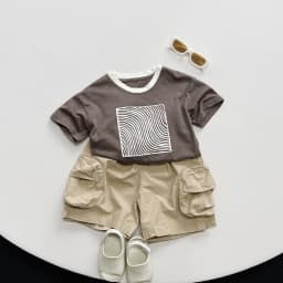 2024 Summer New Boys' Shorts Fashionable Workwear Capris 1-5 Year Old Korean Edition Pure Cotton Baby Casual Shorts