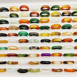 20pc/Lot Wholesale New Bohemia Mix Color Agate Stone Finger Rings For Women Hot Natural Grain Joint Ring Girl Party Wedding Gift