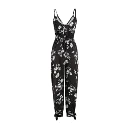 Spring and Summer Women's New Camisole Jumpsuit Cross-Border Printed Sexy Backless Lace Up V-Neck