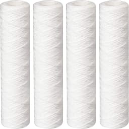 10 Inch PP Wound String Spun Sediment Replacement Filter for Reverse Osmosis System- 2.5" x 10"-5 Micron-4 Pack