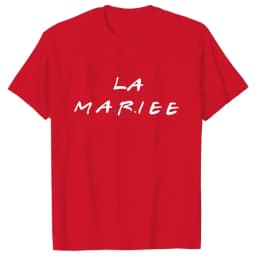 T Shirt Evjf Femme Team Bride Squad T-shirt Bachelorette Party Tee Bridal Shower Tshirt French Friends Wedding Hen Party Tops
