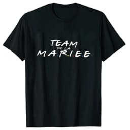 T Shirt Evjf Femme Team Bride Squad T-shirt Bachelorette Party Tee Bridal Shower Tshirt French Friends Wedding Hen Party Tops