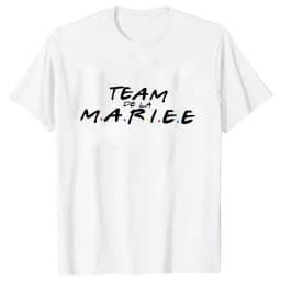 T Shirt Evjf Femme Team Bride Squad T-shirt Bachelorette Party Tee Bridal Shower Tshirt French Friends Wedding Hen Party Tops