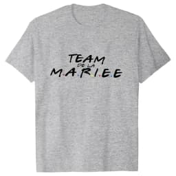 T Shirt Evjf Femme Team Bride Squad T-shirt Bachelorette Party Tee Bridal Shower Tshirt French Friends Wedding Hen Party Tops