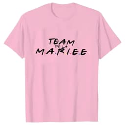 T Shirt Evjf Femme Team Bride Squad T-shirt Bachelorette Party Tee Bridal Shower Tshirt French Friends Wedding Hen Party Tops