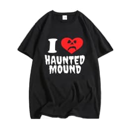 Sematary I Love Haunted Mound T-Shirts Popular Trend Heart Shape Print T Shirt for Men Funny Streeetwear Cotton Tshirt Clothing