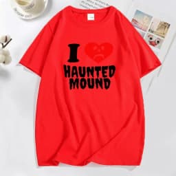 Sematary I Love Haunted Mound T-Shirts Popular Trend Heart Shape Print T Shirt for Men Funny Streeetwear Cotton Tshirt Clothing