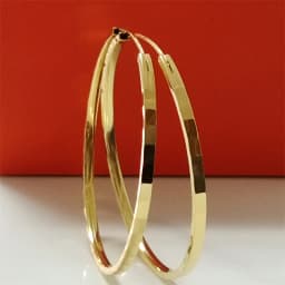 Senlissi - New Fashion 925 Sterling Silver 18K Gold Plated Hoop Earrings For Women 2.0mm Earring Cерьги Kольца 30/40/50/60MM