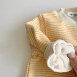 3M-2Y Autumn Baby Baby Bodysuit Striped O-Neck Long Sleeves Infant Romper for Girls Boys Soft Skin‑Frie Toddler One-Pieces