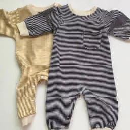 3M-2Y Autumn Baby Baby Bodysuit Striped O-Neck Long Sleeves Infant Romper for Girls Boys Soft Skin‑Frie Toddler One-Pieces