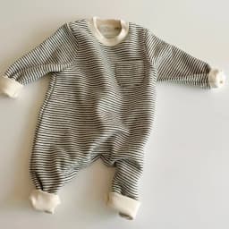 3M-2Y Autumn Baby Baby Bodysuit Striped O-Neck Long Sleeves Infant Romper for Girls Boys Soft Skin‑Frie Toddler One-Pieces