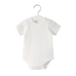 Solid Color 100% Cotton Baby Clothing 2024 Summer Baby Girls Bodysuit Short Sleeves Baby Boys Bodysuit Infant Romper