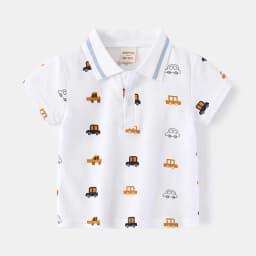 Children's Polo Shirts for Baby Boy Clothes 6 to 9 12 18 24 Months Blue Toddler Kids Tshirt Turn Down Collar Polos with Pocket