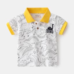 Children's Polo Shirts for Baby Boy Clothes 6 to 9 12 18 24 Months Blue Toddler Kids Tshirt Turn Down Collar Polos with Pocket