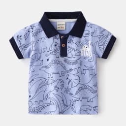 Children's Polo Shirts for Baby Boy Clothes 6 to 9 12 18 24 Months Blue Toddler Kids Tshirt Turn Down Collar Polos with Pocket