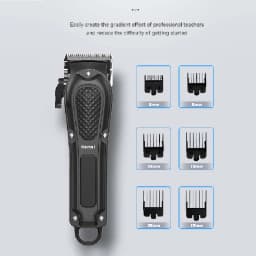 KEMEI ADJUSTABLE HAIR CLIPPER FOR MEN PROFESSIONAL HAIR TRIMMER ELECTRIC CORDLESS BEARD HAIR CUTTING MACHINE USB RECHARGEABLE