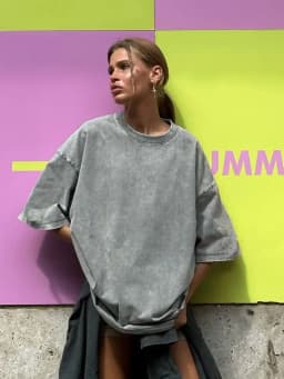 Wolfeel 100% Cotton Retro T-Shirt Women Vintage Short-Sleeve Wax Printing T Shirts Men Solid Color Hip Hop Loose Tees