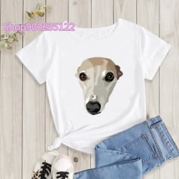 I Love my Greyhound Women Tshirt Casual Print Harajuku Funny Dog T Shirt Women Graphic Tee Shirts Summer Female T-shirt