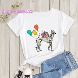 I Love my Greyhound Women Tshirt Casual Print Harajuku Funny Dog T Shirt Women Graphic Tee Shirts Summer Female T-shirt