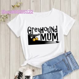 I Love my Greyhound Women Tshirt Casual Print Harajuku Funny Dog T Shirt Women Graphic Tee Shirts Summer Female T-shirt