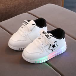 Little Kids Fashion LED Bright Sneakers Children's Shining Light Sneakers Kids Breathable Glowing Light Shoes Girls Casual Shoes