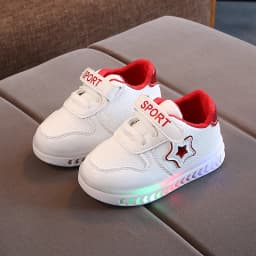 Little Kids Fashion LED Bright Sneakers Children's Shining Light Sneakers Kids Breathable Glowing Light Shoes Girls Casual Shoes