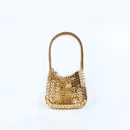 Hot selling fashion Korean version gold aluminum sheet, niche, high-quality, temperament, versatile woven handbag