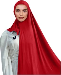 Muslim Bonnet Hijab Scarf Instant Hijab Shawl Muslim Long Scarf Wrap Scarves Prayer Jersey Scarf for Women Fashion