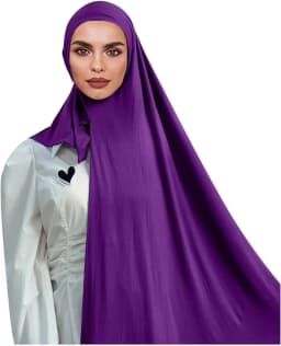 Muslim Bonnet Hijab Scarf Instant Hijab Shawl Muslim Long Scarf Wrap Scarves Prayer Jersey Scarf for Women Fashion