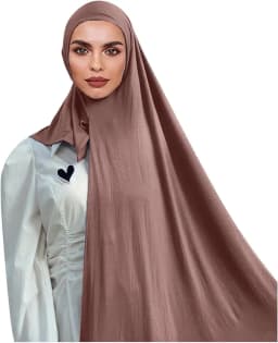 Muslim Bonnet Hijab Scarf Instant Hijab Shawl Muslim Long Scarf Wrap Scarves Prayer Jersey Scarf for Women Fashion