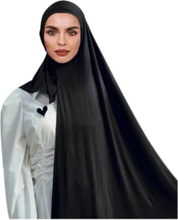 Muslim Bonnet Hijab Scarf Instant Hijab Shawl Muslim Long Scarf Wrap Scarves Prayer Jersey Scarf for Women Fashion