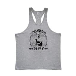Come with Me If You Want To Lift Arnold Profession Bodybuilding Stringer Singlets Mens Y Back Gym Tank Tops Cotton Fitness Shirt