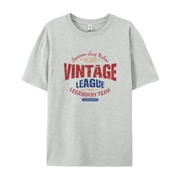 Vintage League Letter Print Womens T-Shirts Summer Fashion Cotton Tops Comfortable O-Neck Short Sleeve Soft Oversize Clothes