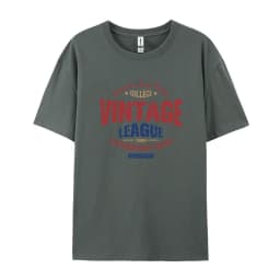 Vintage League Letter Print Womens T-Shirts Summer Fashion Cotton Tops Comfortable O-Neck Short Sleeve Soft Oversize Clothes