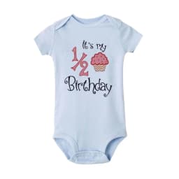 1/2 Birthday Cake Printing Baby Romper Newborn Birthday Party Clothes Toddler Jumpsuits Boys Girls Short Sleeve Romper Outfits