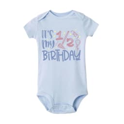 1/2 Birthday Cake Printing Baby Romper Newborn Birthday Party Clothes Toddler Jumpsuits Boys Girls Short Sleeve Romper Outfits