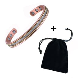 Vintage Copper Bracelets for Women Men 99.9% Pure Copper Magnetic Bangle with Energy Magnets Adjustable Cuff Jewelry Gift